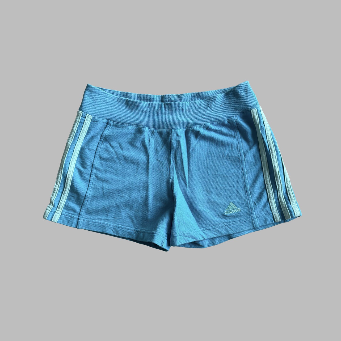 Y2K Adidas Three Stripe Mini Shorts - L