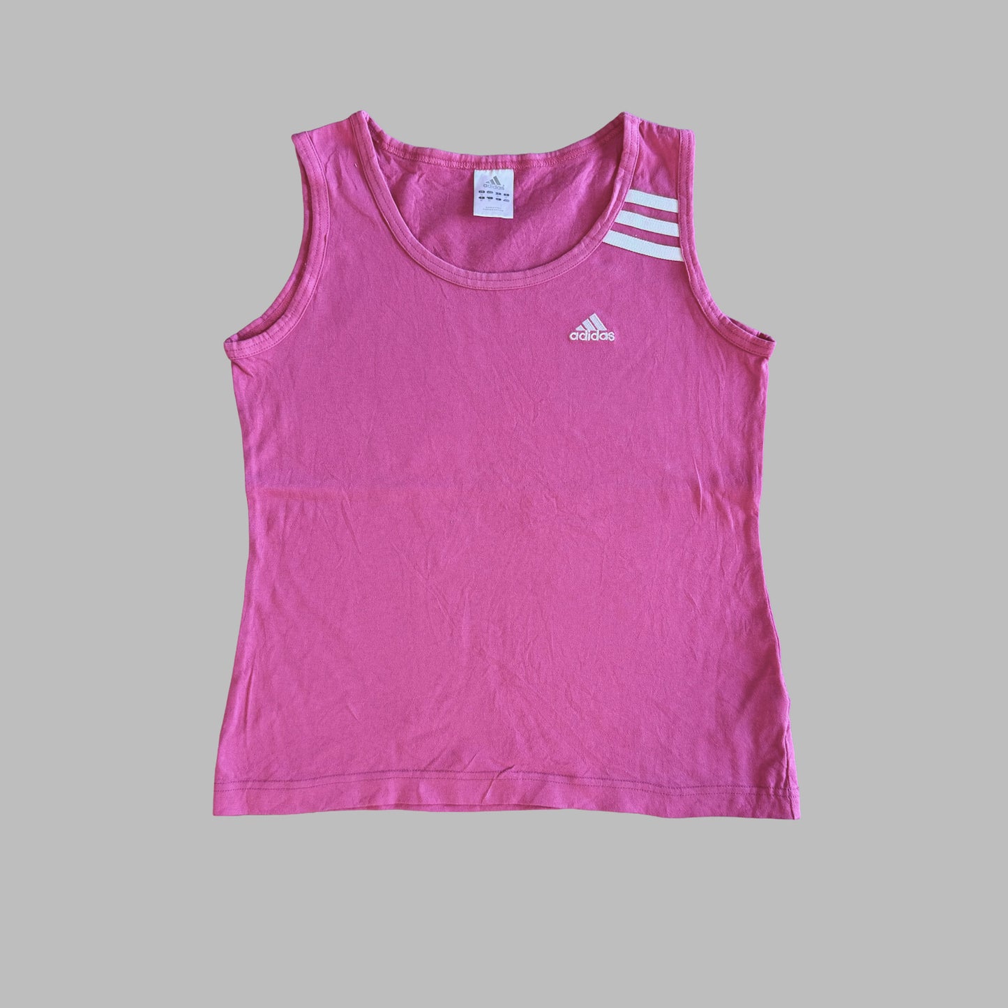 Y2K Adidas Three Stripe Tank Top - L