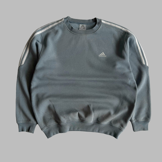 00s Adidas Three Stripe Sweatshirt - Large