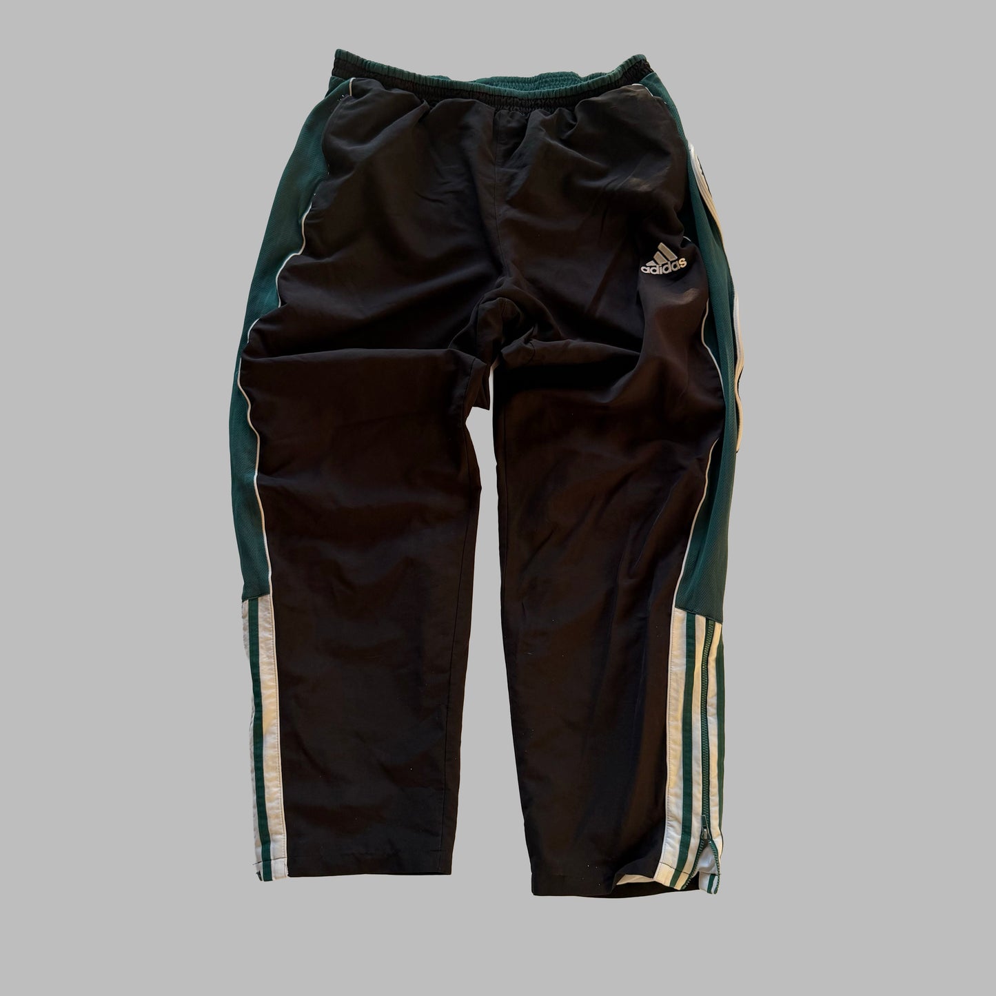 90s Adidas Striped Zip Leg Track Pants - M