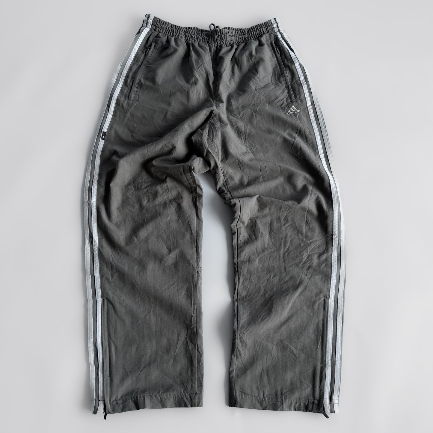 00s Adidas Wide Leg Track Pants - Medium