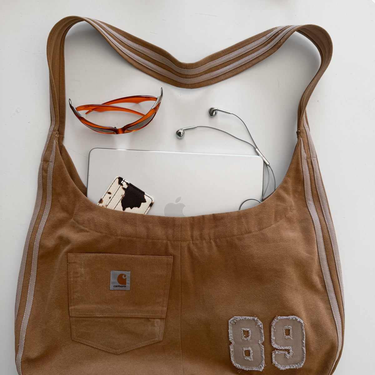 Reworked Carhartt Racer Bag - Tan