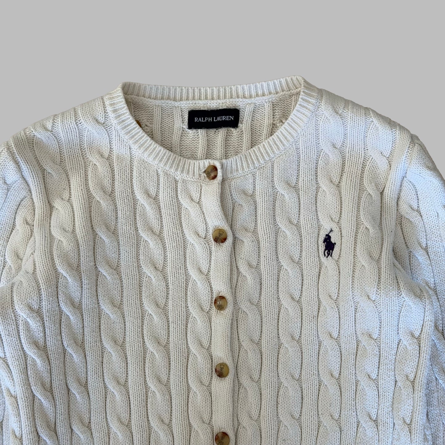 Ralph Lauren Cable Knit Cardigan - Small