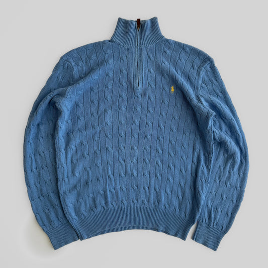 Ralph Lauren Cable Knit Quarter Zip - Medium