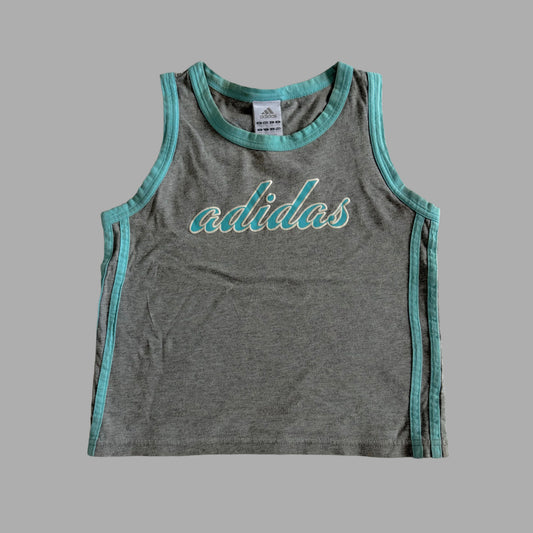 Y2K Adidas Spell Out Ringer Tank - XS