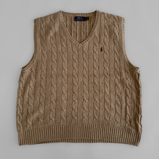 Ralph Lauren Cable Knit Vest - Large