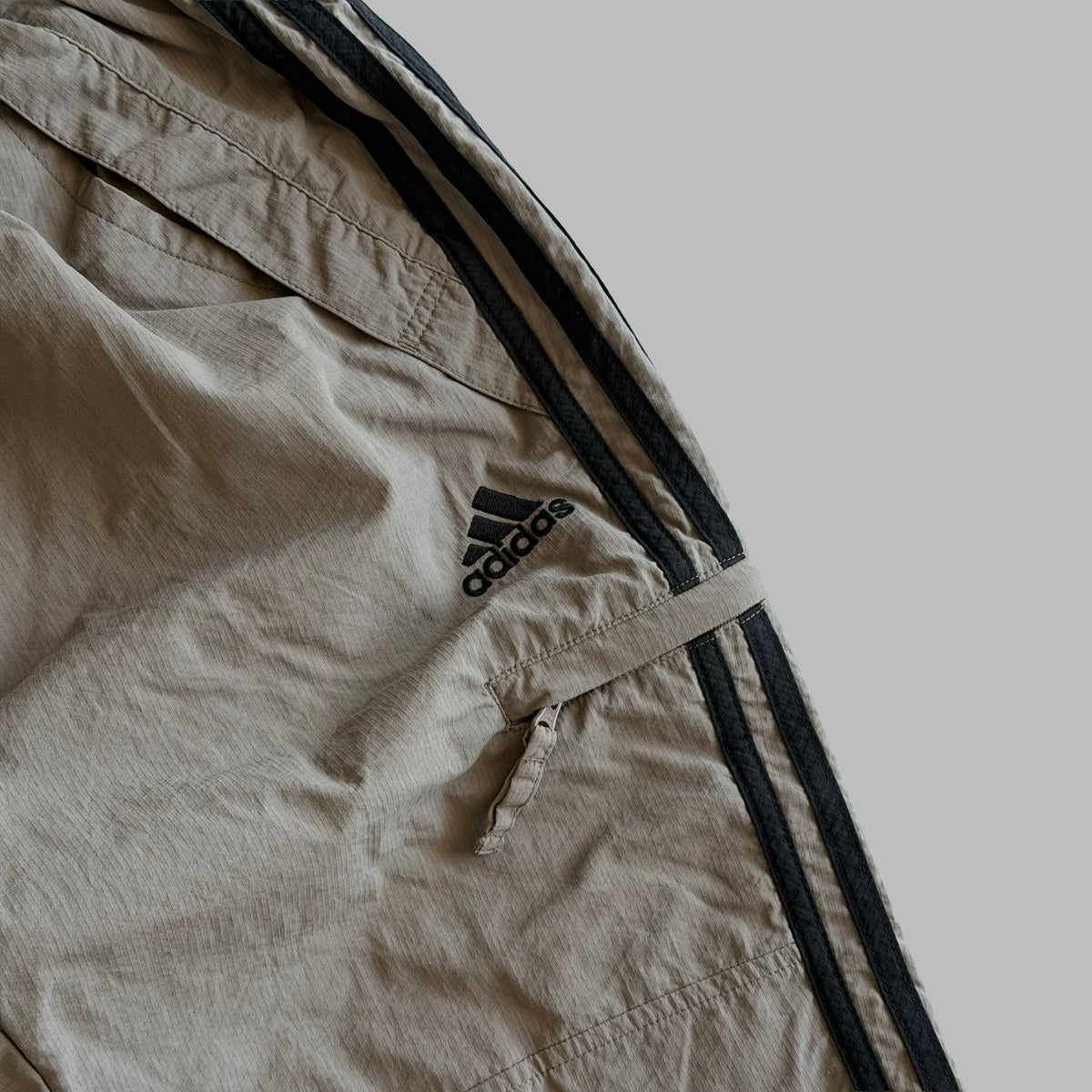 Y2K Adidas Three Stripe 3/4 Length Track Pants - S
