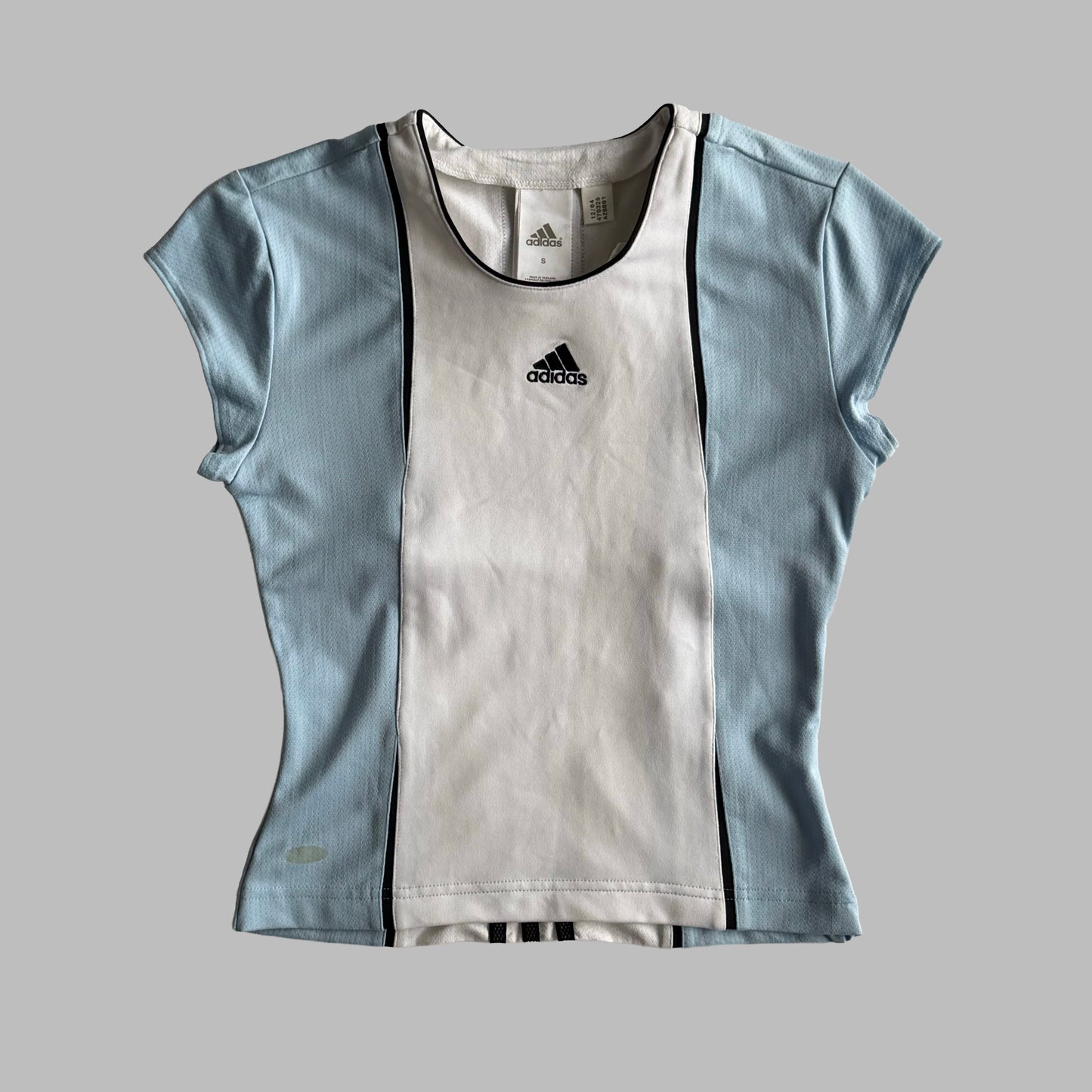 Y2K Adidas Panelled Activewear Top - S