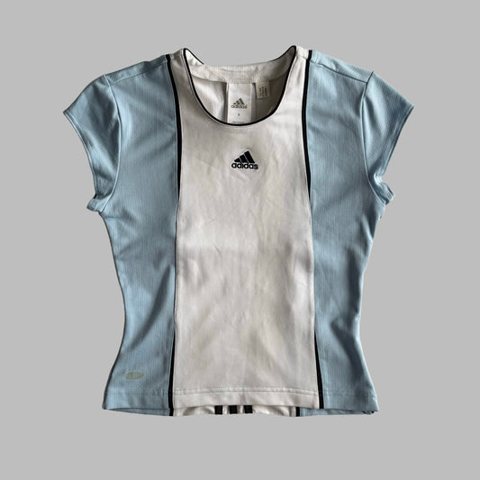 Y2K Adidas Panelled Activewear Top - S