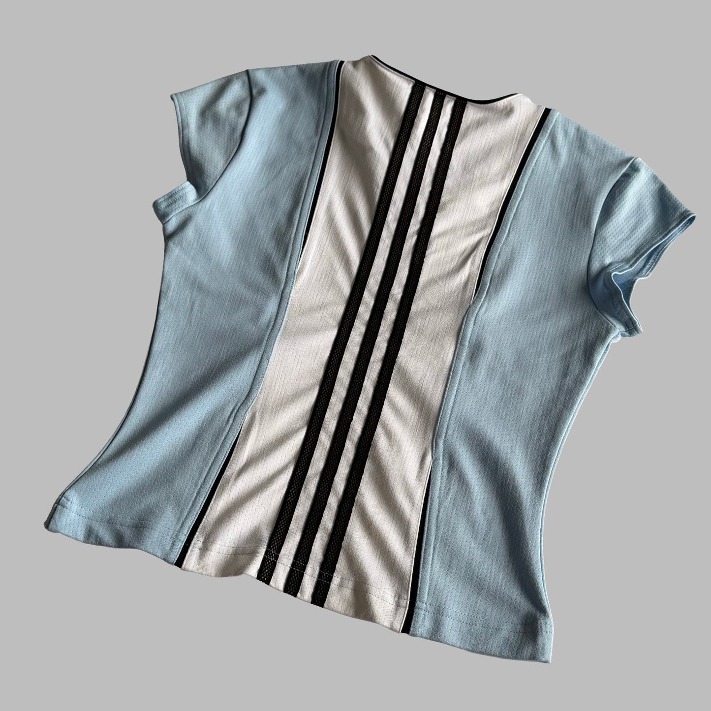 Y2K Adidas Panelled Activewear Top - S