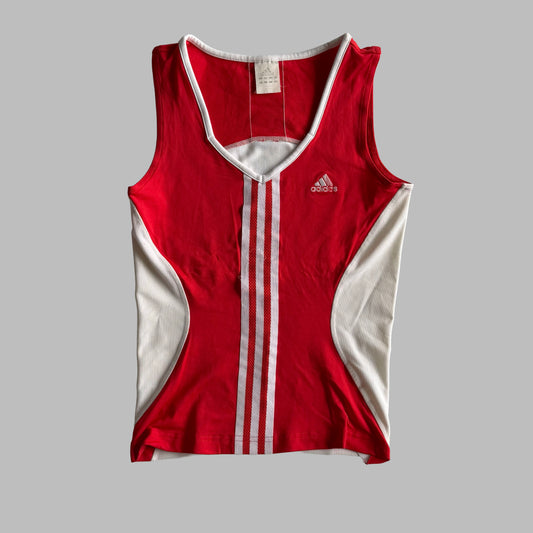 Y2K Adidas Panelled Activewear Tank - S/M