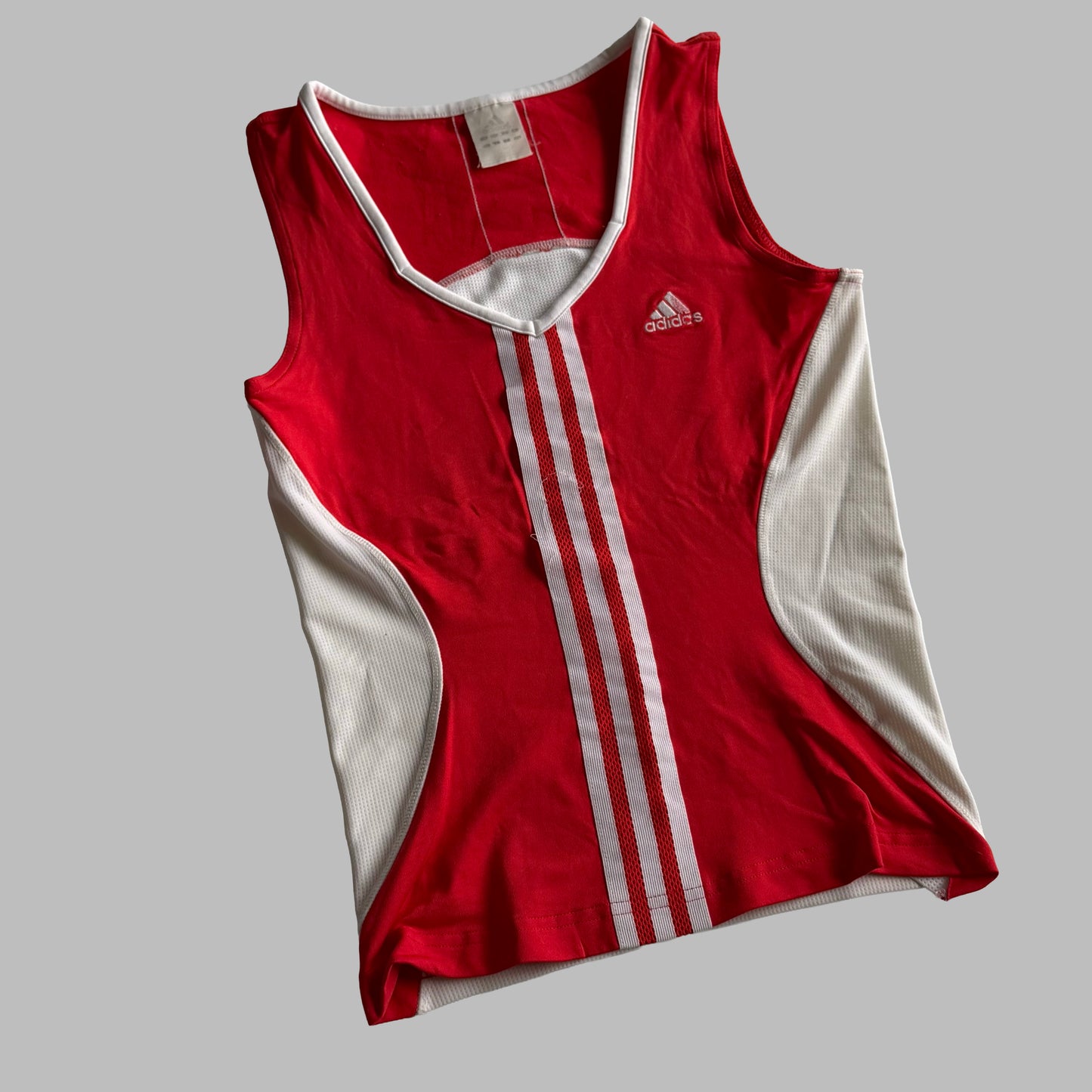 Y2K Adidas Panelled Activewear Tank - S/M