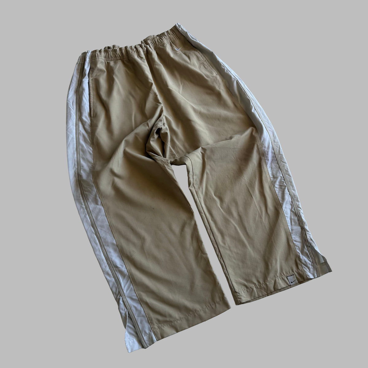 Y2K Nike Panelled Baggy 3/4 Track Pants - S