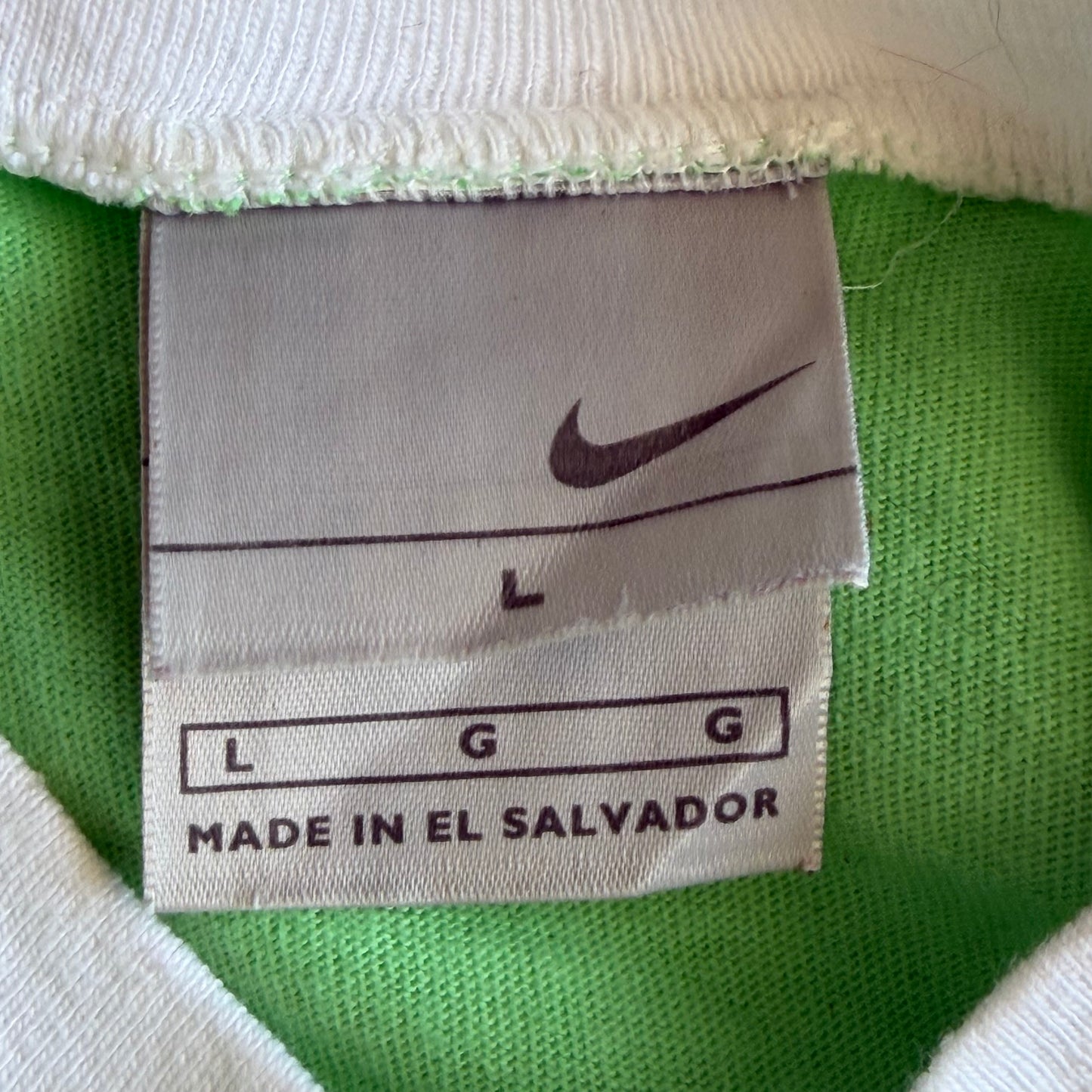 Y2K Nike Centre Swoosh Raglan T-Shirt - M