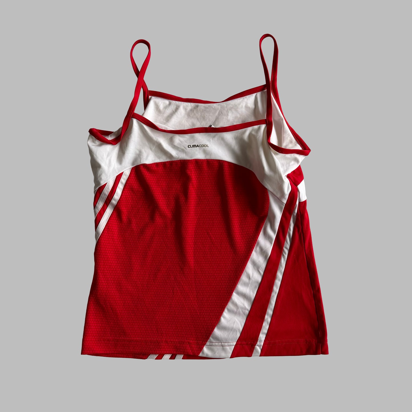 Y2K Adidas Striped Activewear Tank - M