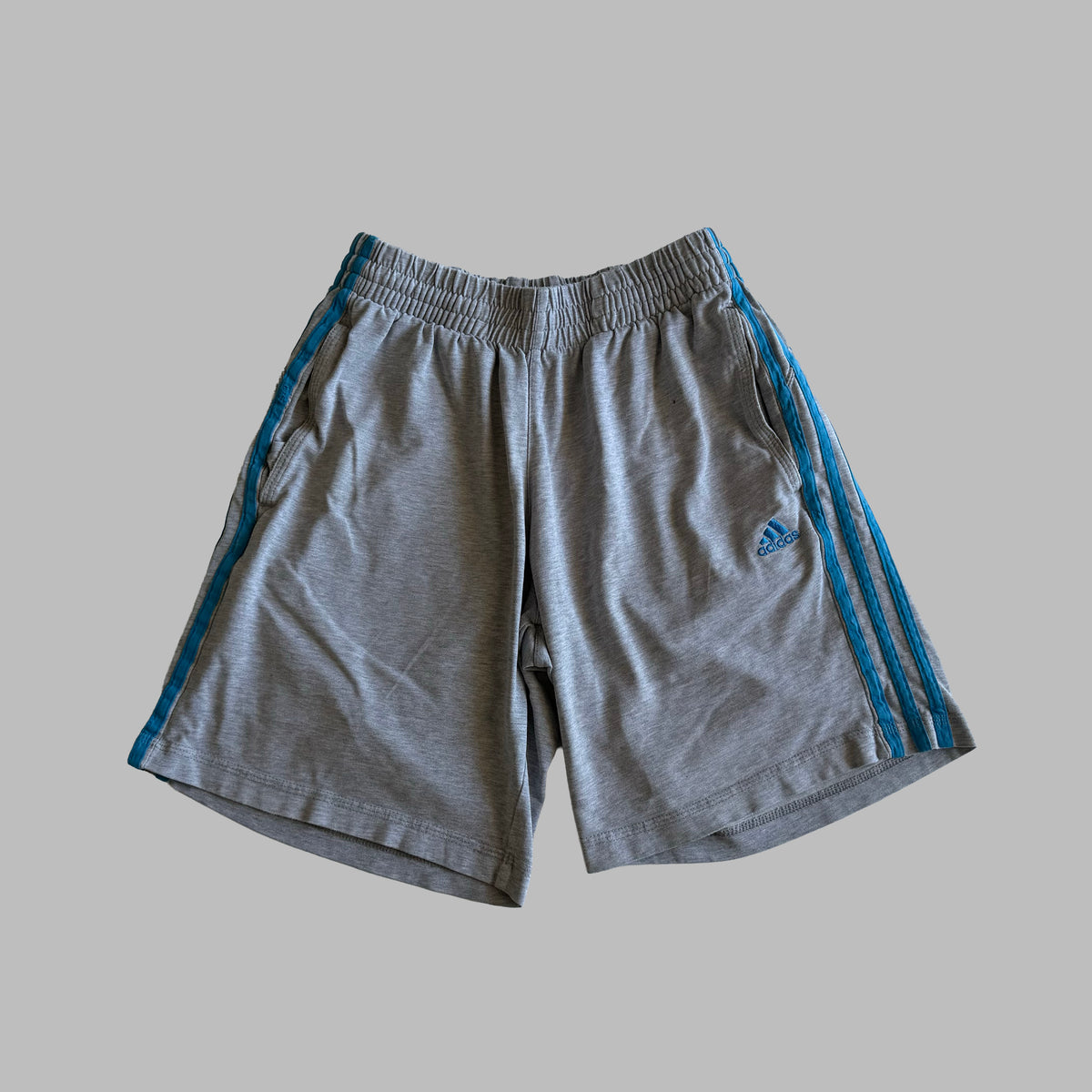 Y2K Adidas Three Stripe Cotton Shorts - XS
