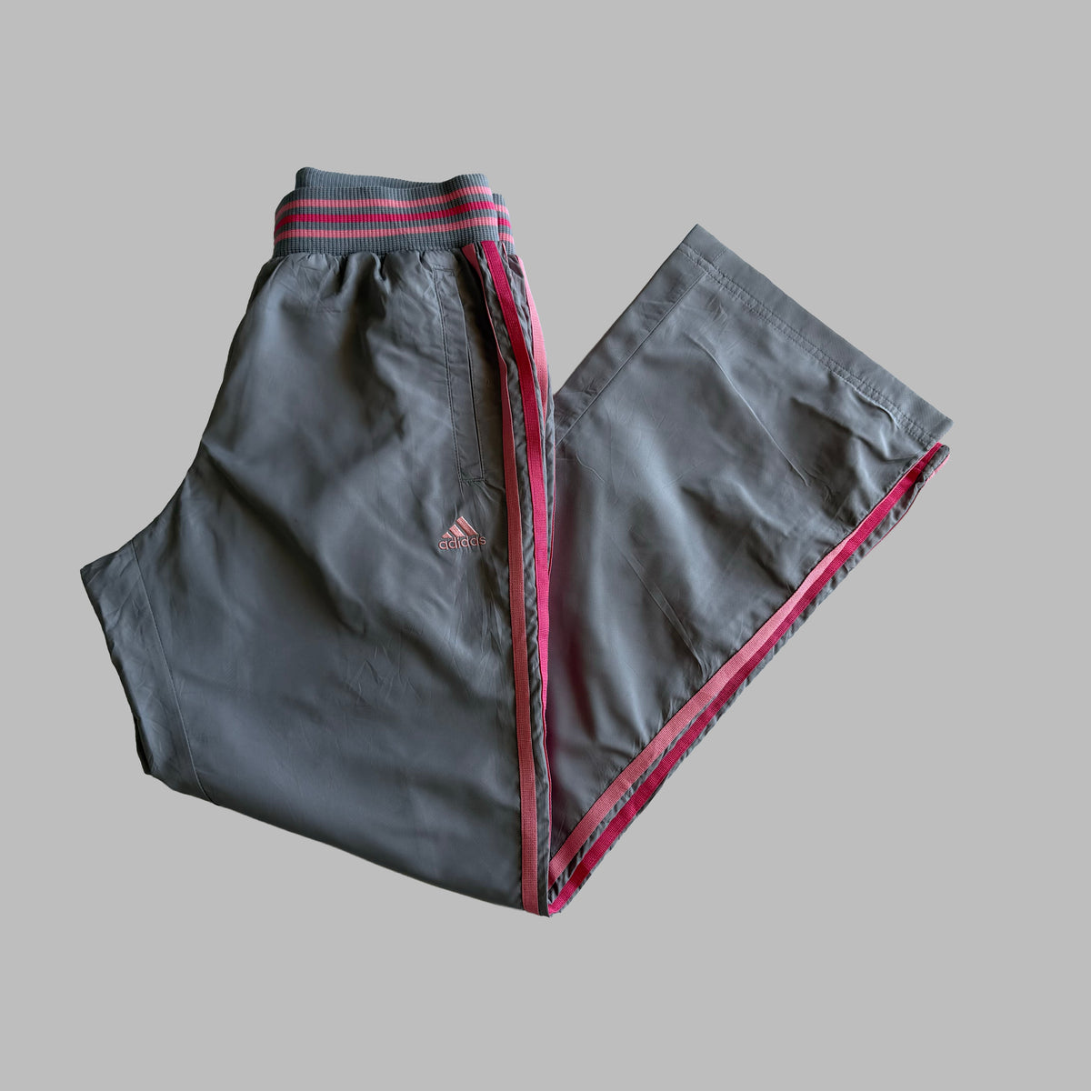 Y2K Adidas Three Stripe Active Track Pants - S
