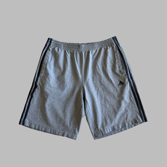 Y2K Adidas Three Stripe Cotton Shorts - M