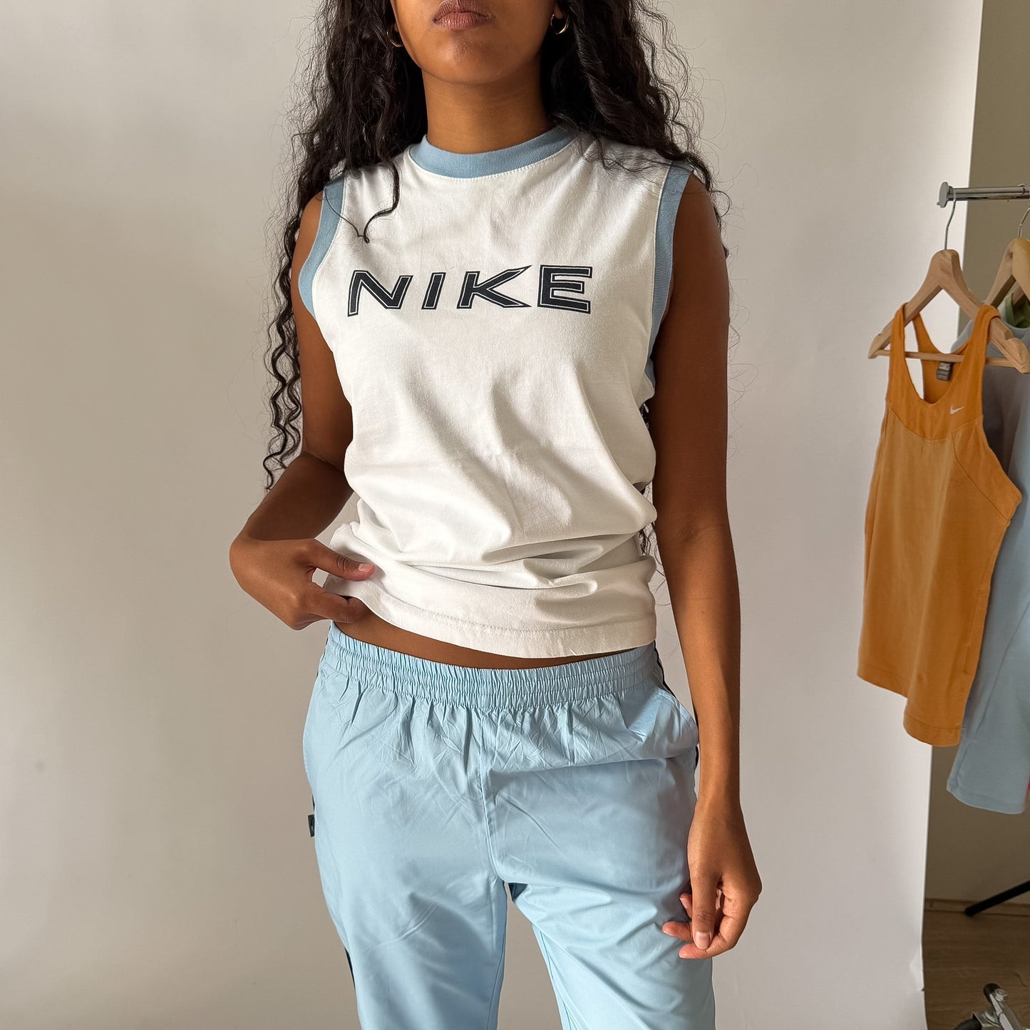 Y2K Nike Spell Out Ringer Tank - XL