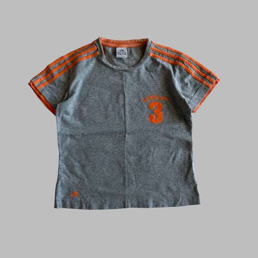Y2K Adidas Three Stripe Baby Tee - M