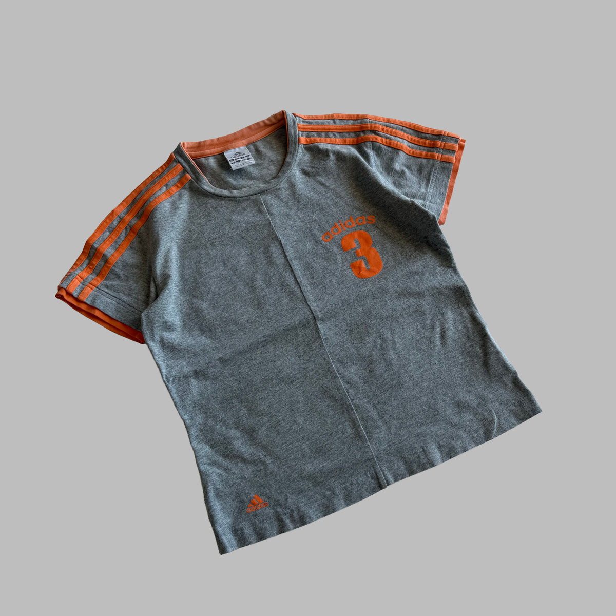 Y2K Adidas Three Stripe Baby Tee - M