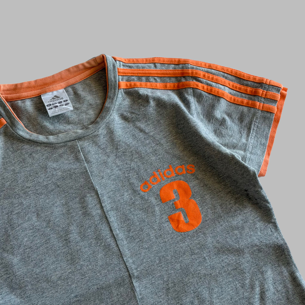 Y2K Adidas Three Stripe Baby Tee - M