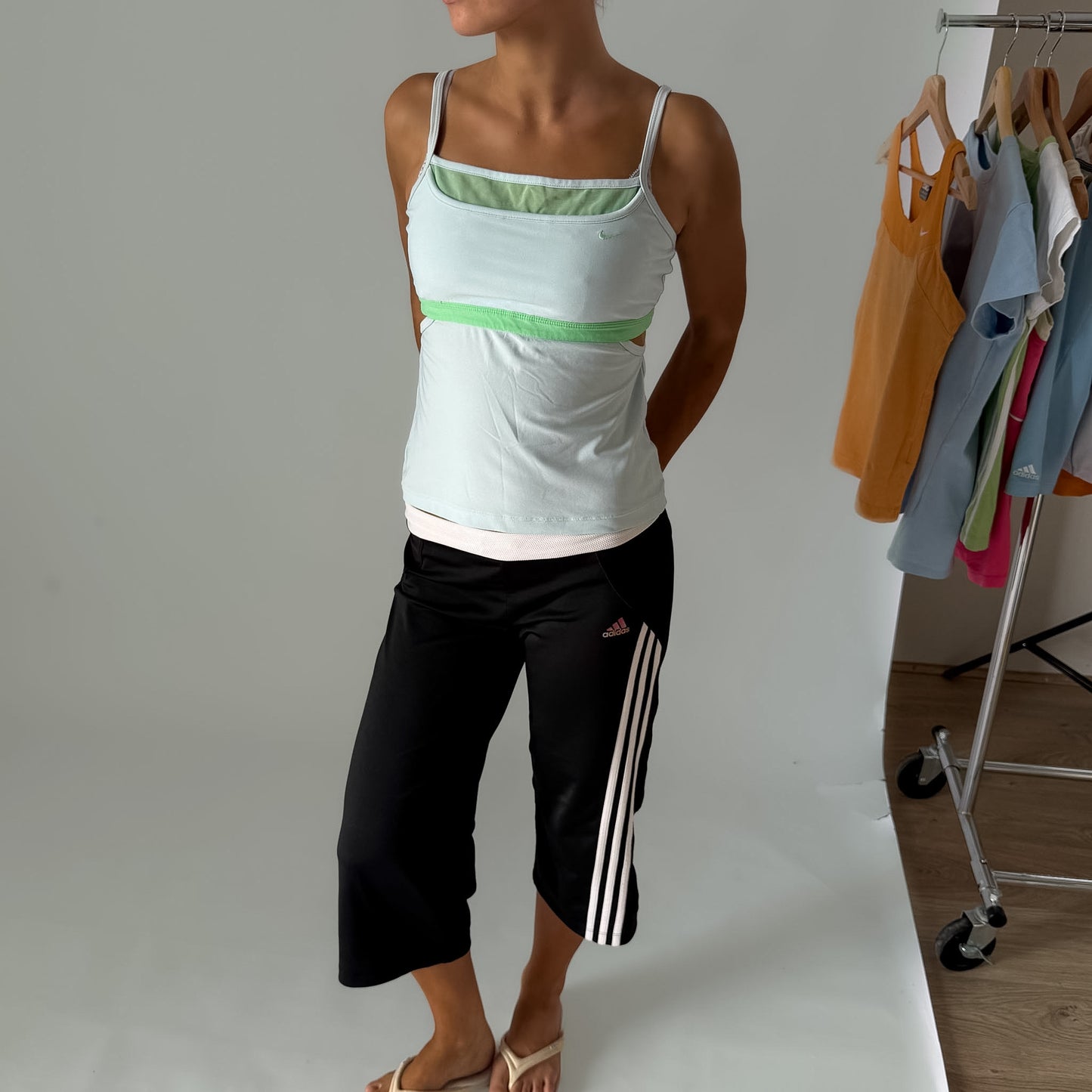 Y2K Nike Panelled Slit Activewear Tank - S