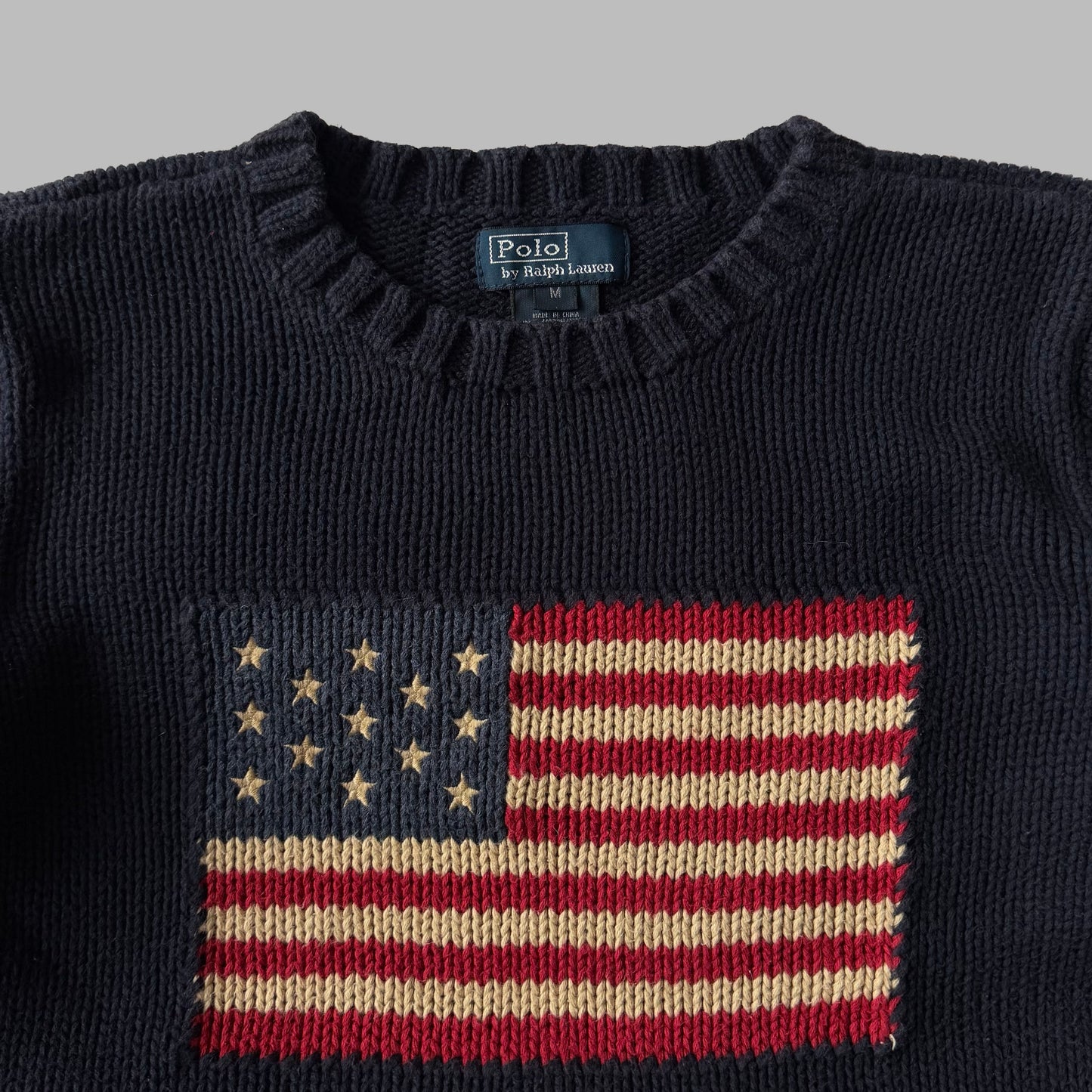00s Ralph Lauren Flag Heavy Knit - XS