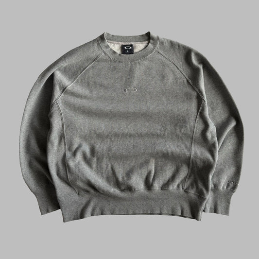 Y2K Oakley Ellipse Panelled Sweatshirt - L