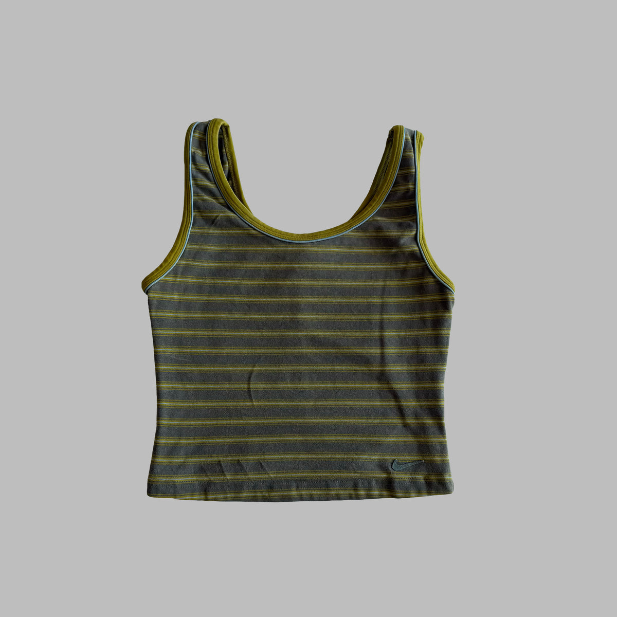 Y2K Nike Striped Scoop Neck Tank - S