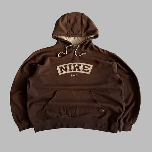 Y2K Nike Spell Out Hoodie - L