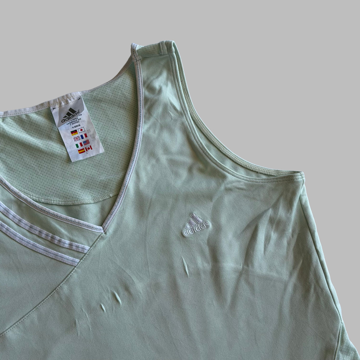 Y2K Adidas Low Cut Activewear Tank - M