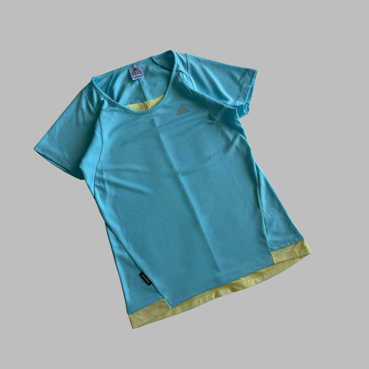 Y2K Adidas Layered Lightweight Activewear Top - L
