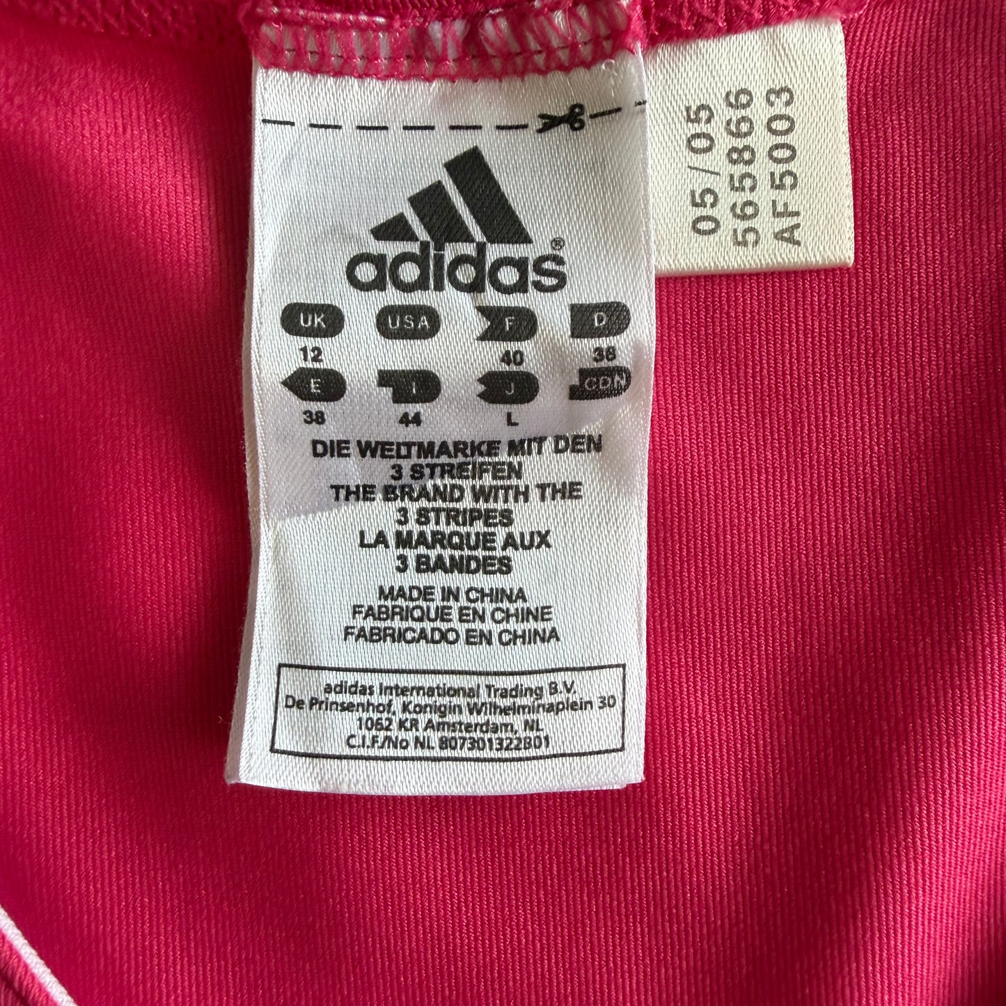 Y2K Adidas V-Neck Activewear Tank - S