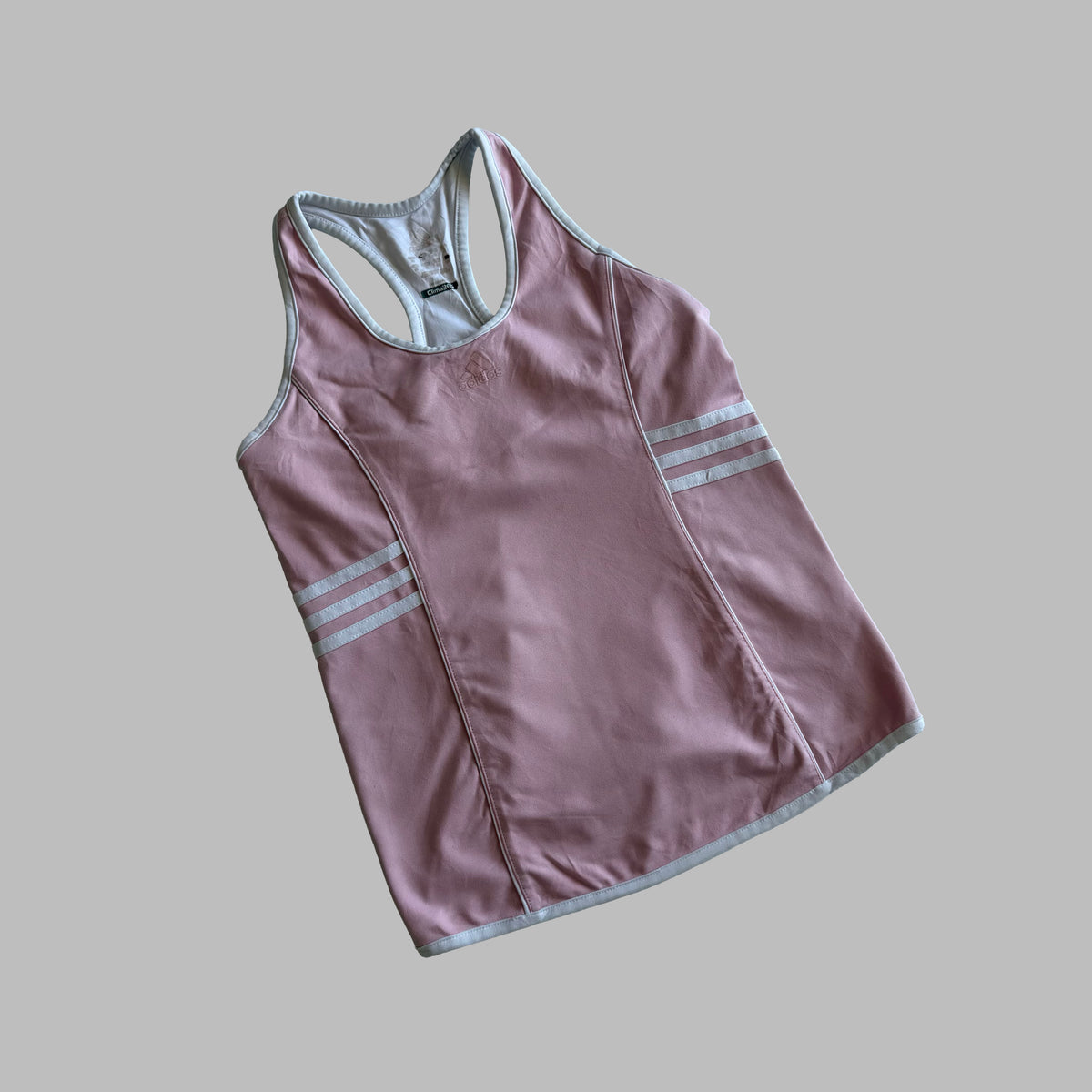 Y2K Adidas Three Stripe Racer Back Activewear Tank - M