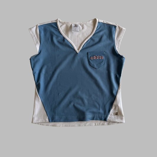 Y2K Adidas Spellout Activewear Top - M