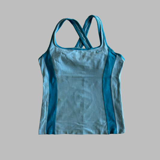 Y2K Nike Cross Back Activewear Top - M
