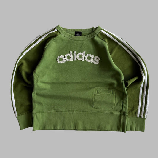Y2K Adidas Spell Out Sweatshirt - XS/S