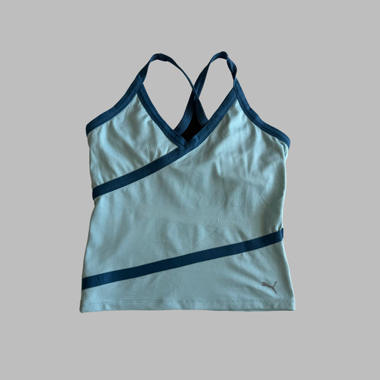 Y2K Puma Synched Racer Back Activewear Tank - L