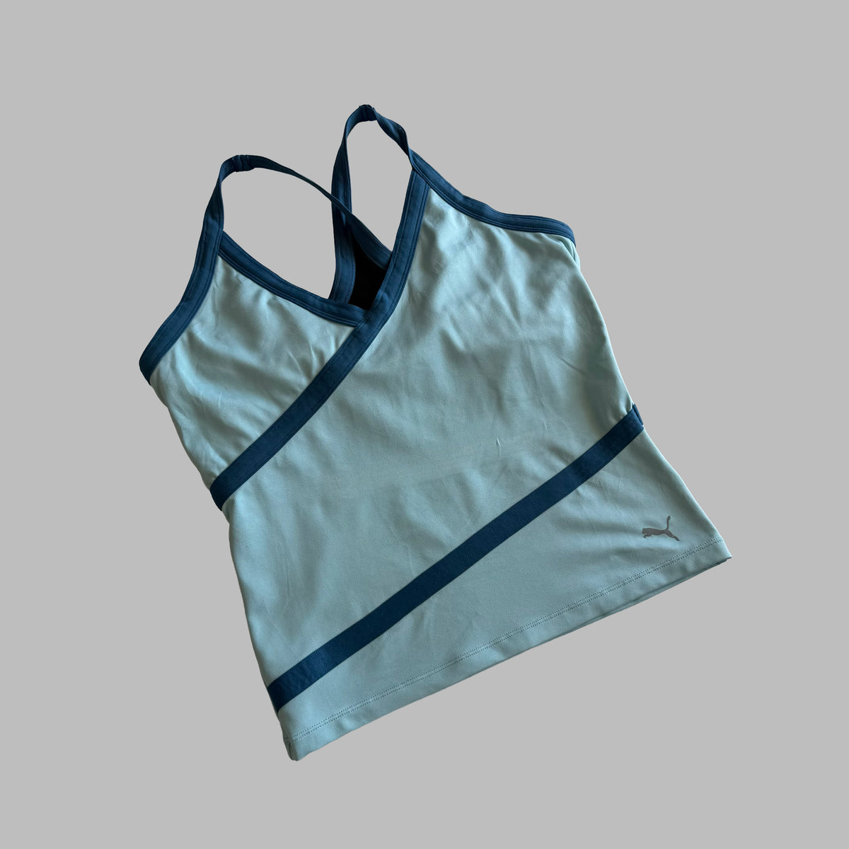 Y2K Puma Synched Racer Back Activewear Tank - L