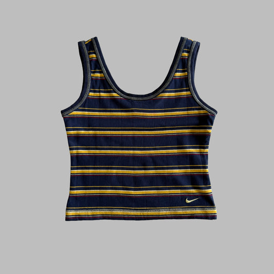 Y2K Nike Striped Activewear Tank - S