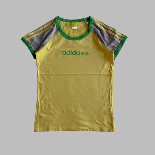 Y2K Adidas Ringer Baby Tee - L