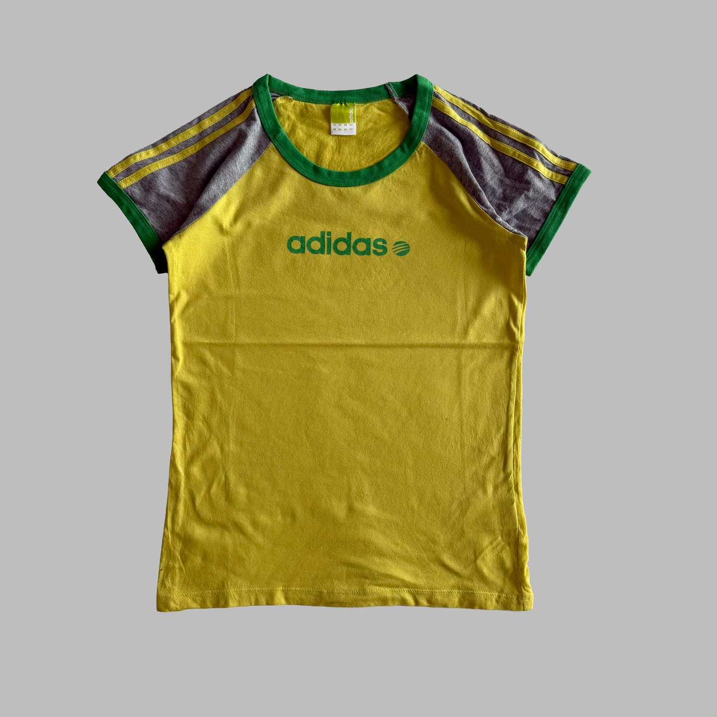 Y2K Adidas Ringer Baby Tee - L