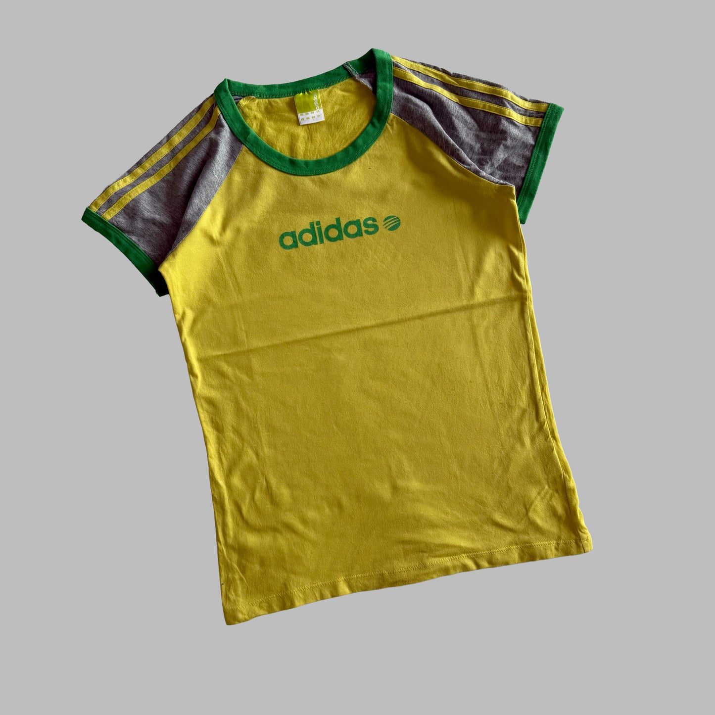 Y2K Adidas Ringer Baby Tee - L