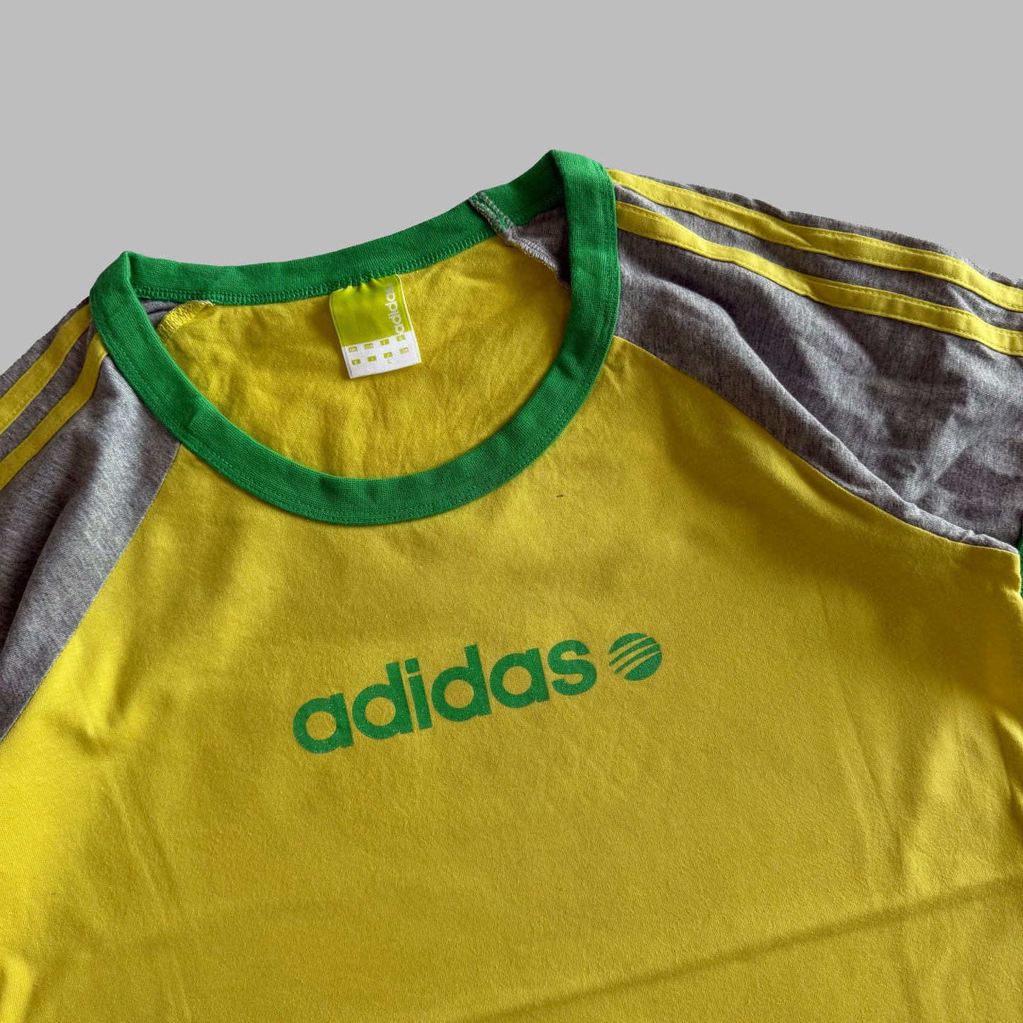 Y2K Adidas Ringer Baby Tee - L