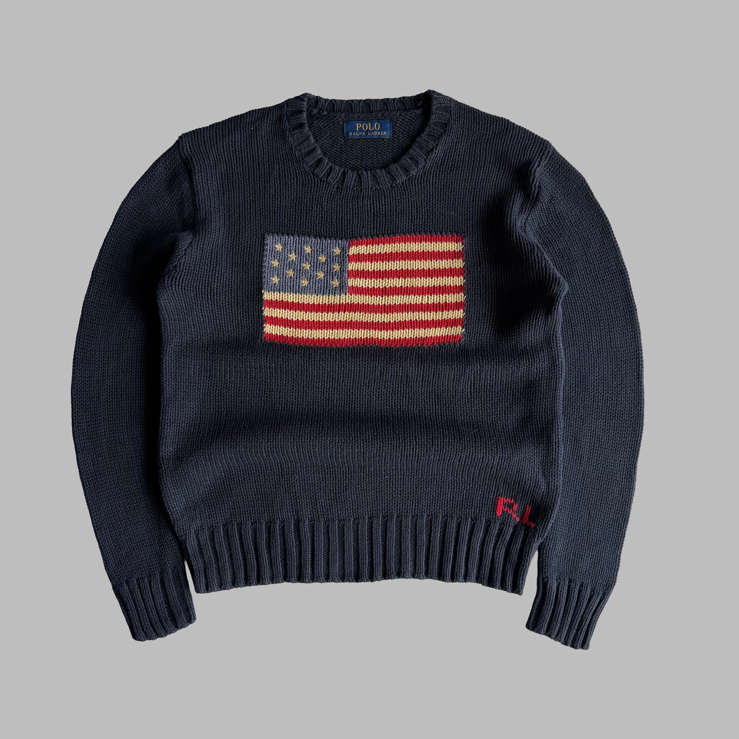Ralph Lauren Flag Heavy Knit - Small