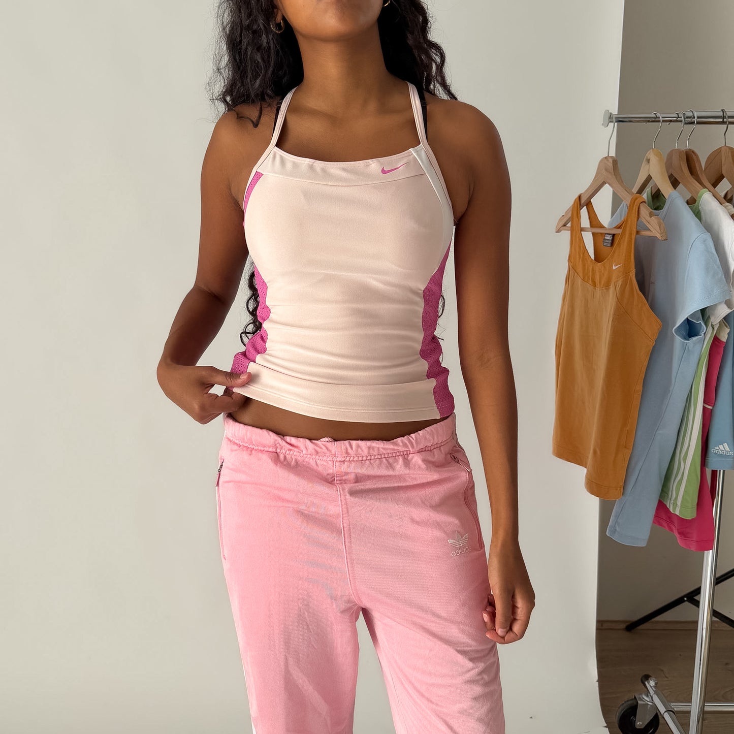 Y2K Nike Thin Strap Panelled Tank - M
