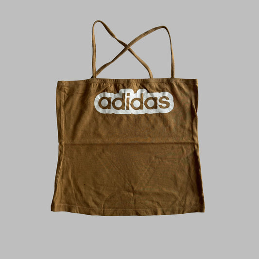 Y2K Adidas Spell Out Strappy Tank - S