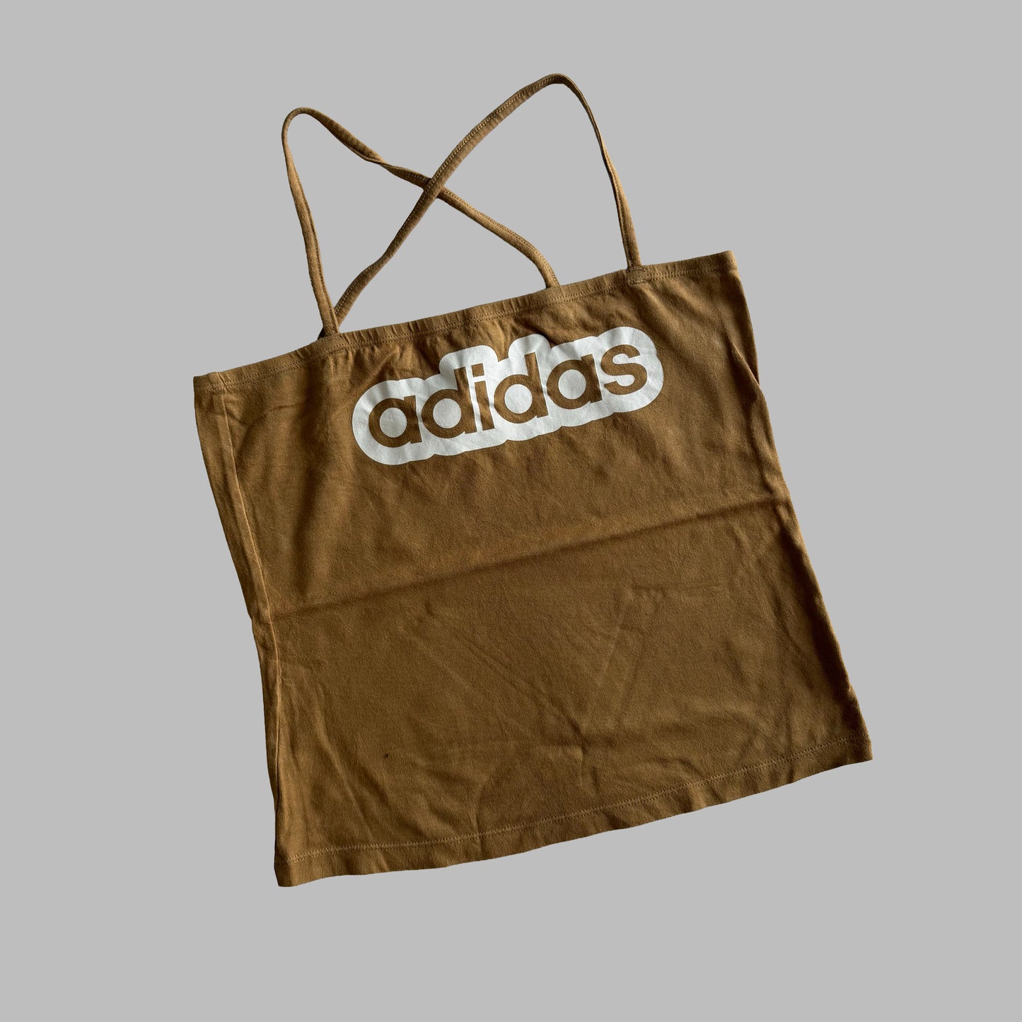 Y2K Adidas Spell Out Strappy Tank - S