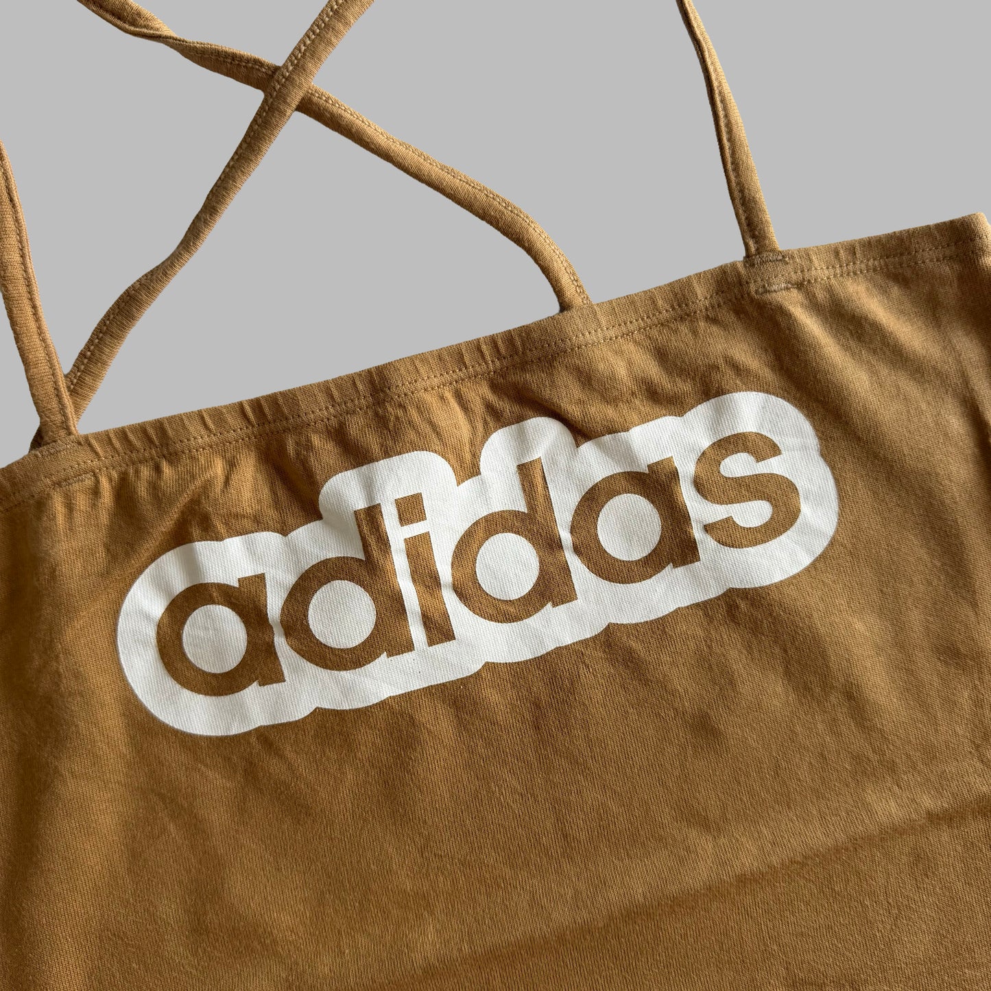 Y2K Adidas Spell Out Strappy Tank - S